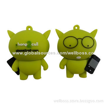Customized Fashionable/Popular Cartoon USB Memory Sticks with Logo Printing